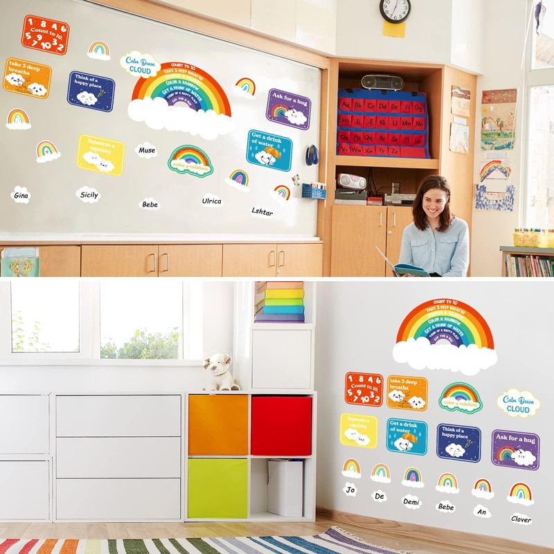 Tatuo 69 Pcs Calming Corner Posters Calm Down Cloud Mini