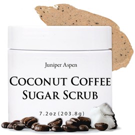 Coconut Coffee Sugar Body Scrub, Exfoliating Sugar Scrub that Foams to Moisturize and Exfoliate the Body, Hands, and Feet, Exfoliating Body Scrub for the Bath or Shower with Oatmeal Extract for Skin