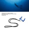 HERCHR Adjustable Swimming Nose Clip with Lanyard, Non Slip Split