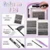 Kit De Extensiones De Pestañas Raíces Invisible Pestañas Kit