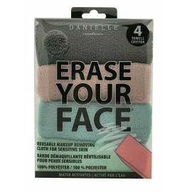 4pack Danielle Creations, ERASE YOUR FACE, Makeup removing cloths, MONI-s041