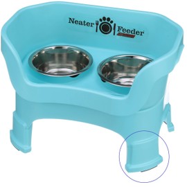 Neater Feeder Deluxe with Leg Extensions (Medium, Aquamarine)