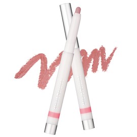 Heart Percent Dote On Mood Lineproof Lip Pencil, 12hr Long-Lasting Moderately Pigmented Creamy OverLip Crayon Waterproof Smooth Retractable Vegan Lip Liner Pencil 0.8g, #02. Pink Mousse