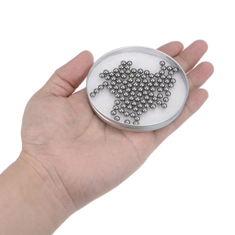 sourcing map 500pcs 5mm Carbon Steel Bearing Balls Precision Polished