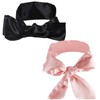 2Pcs Satin Eye Mask Sleep Mask, Adjustable Blindfold Soft Satin