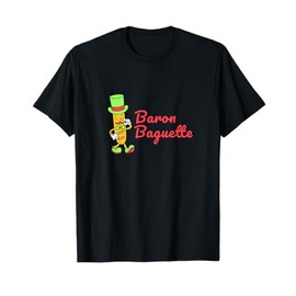Baron Baguette - Retro Cartoon Bread Character T-Shirt