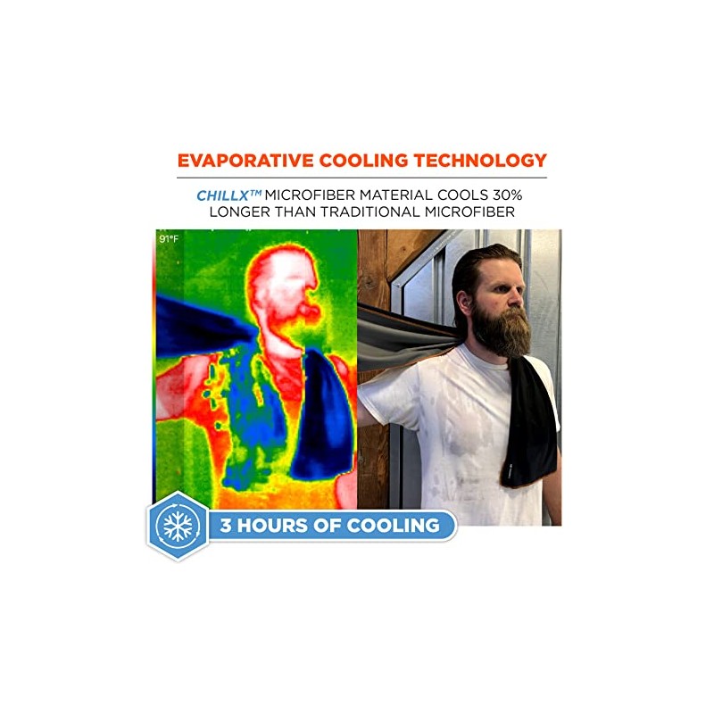 Ergodyne Chill-Its Toalla de refrigeración de Microfibra evaporativa