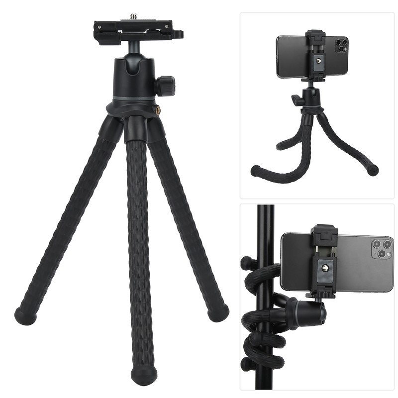 TELESIN Portable Tripod Stand Flexible Desktop 360° Ball Head Tripod