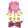 ZARSIO Tulle Tutu for Dogs, Dog Birthday Set Crown Hat