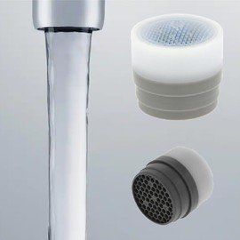 Neoperl Tom Thumb Clear Small Size Faucet Aerator PCA Perlator Laminar Flow Stream Male/Female Bathroom Housing/Washer/Insert (LT Blue 1.8 GPM, Insert)