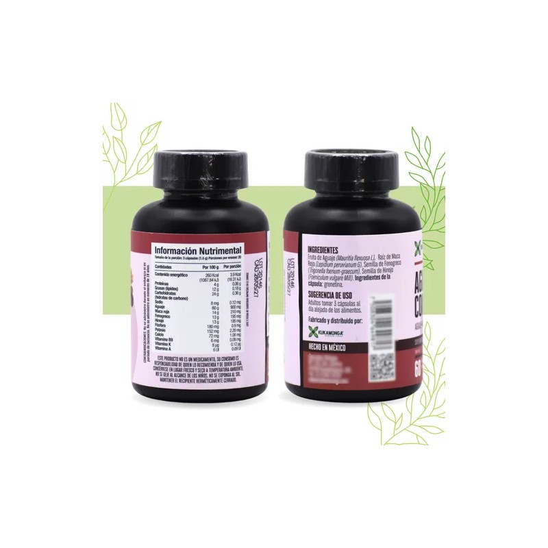 Aguaje Complex 60 Cápsulas - Fenogreco + Hinojo + Maca