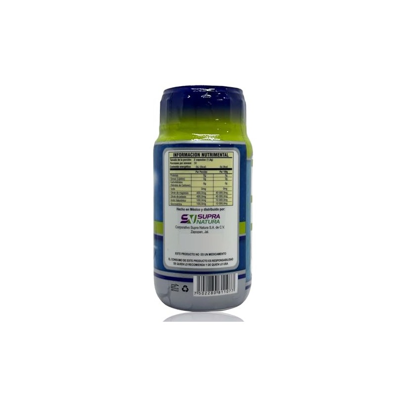 Citrato de Magnesio Potasio Glucosamina AHA 60 caps Supra