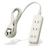 Elecom T-ST02N-2420WH Power Strip, Dust Prevention Shutter 4 Outlets, 6.6
