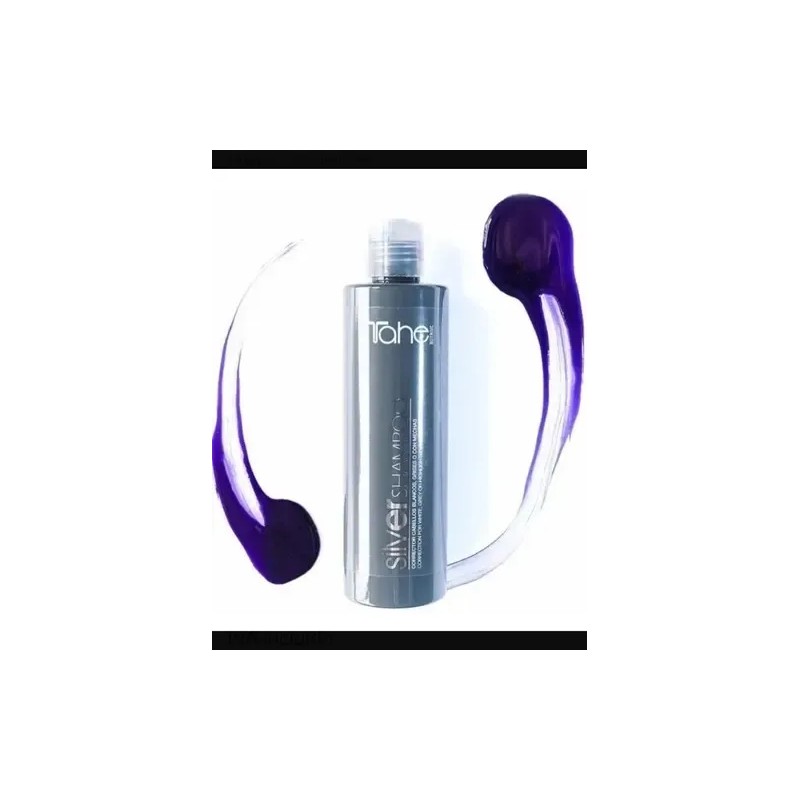 Tahe Silver Shampoo Matiza Mechas, Rubios Y Canas 300 Ml