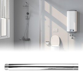 8 Inch Round Shower Head Extension Arm, G1/2 Thread Chrome Plating Stainless Steel Shower Extension Tube, Hand Shower Extender Bathroom Accessories for Connection to Shower/Hose