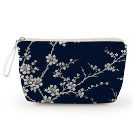 Livel lhood Cosmetic Pouch, Women's, Makeup Pouch, Cute, Large Capacity, Square, Convenient to Carry, Gift (Cherry Blossom)