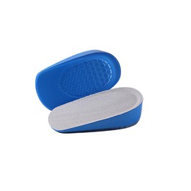 Gel Height Increase Insoles, Shock Absorption Heel Cushion Pads, Height Lift Shoes Inserts for Men & Women (Blue, L)