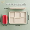 SUT SUT100% Compostable 5 Compartment Plates, 100 Pack Disposable Paper