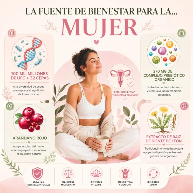 Windboss Probióticos Íntimos Para Mujer 90 Cápsulas