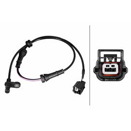 HELLA 6PU 358 217-581 Sensor, Wheel Speed - 2-Pin - Cable: 734 mm