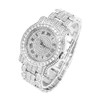 Techno Pave Men's Iced Diamond 45mm Metal Band Watch -