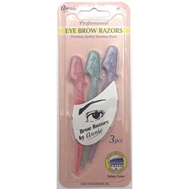 Annie Eyebrow Razor Set, 3 Count, Assorted Color
