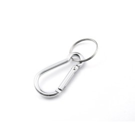 Komonee Carabiner Silver Metal Keychain Karabiner Key Ring Shackle Key Chain Novelty Gadget Keyring