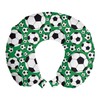 Ambesonne Soccer Travel Pillow Neck Rest, Various Sizes Footballs Pattern
