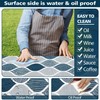 JAWO Blue and Grey Picnic Table Cover with Bench Covers,