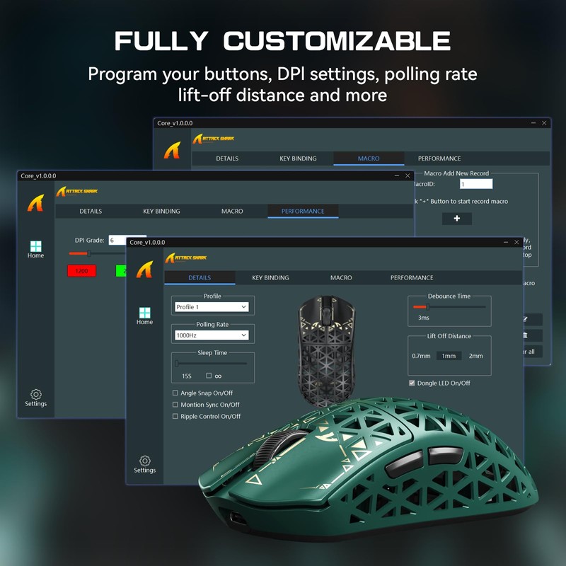 ATTACK SHARK R5Ultra 8K Carbon Fiber Wireless Gaming Mouse with