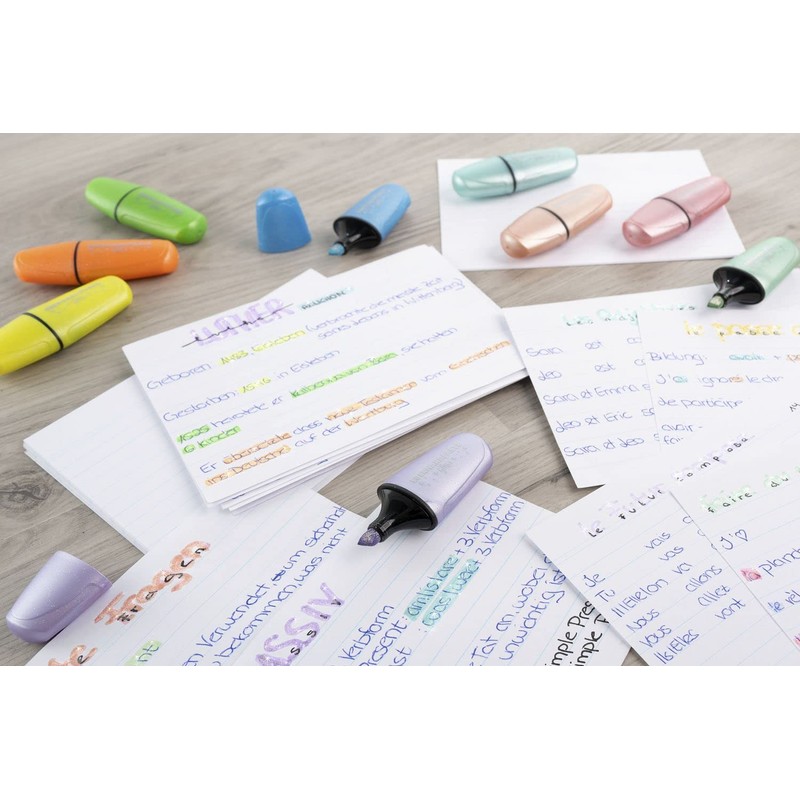 Eberhard Faber 551408 Mini Highlighter Set, Neon Glitter, 5 Marker