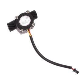 Water Flow Sensor, G1/2 Flow Hall Meter 1-30L/min Water Control Flow Meter Counter for Water Heaters, Water Filter, Drinking Fountain (Black)