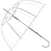 Unibos DOME SEE THRU WEDDING UMBRELLA CLEAR WITH WHITE HANDLE