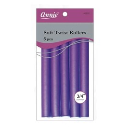 Annie 01205 Soft Twist Rollers, Purple, 5 Count