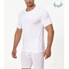 Comfneat Men's 3-Pack Stretch Undershirts Long Back Hem T-Shirts Crew