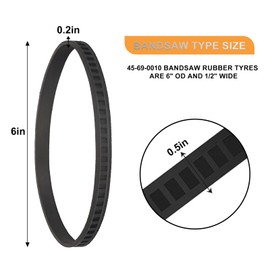 45-69-0010 Blade Pulley Tire Replacement for BandSaw Blades 6230 6232-6 6225 6232 6227-4Pack