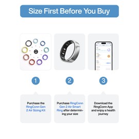 RingConn Gen 2 Air Sizing Kit - Size First Before You Buy - Choose from 9 Sizes - Sizes 6 to 14 - Find The Perfect Smart Ring Size - Only Smart Ring