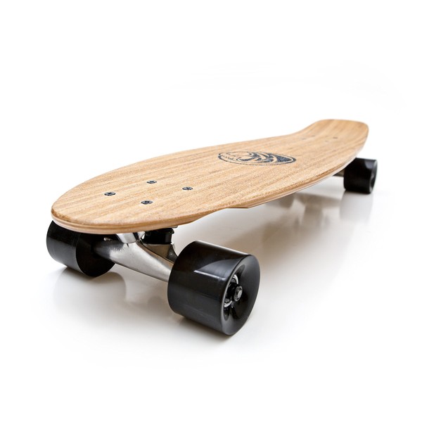 White Wave Bamboo Longboard Skateboard Complete (Missile (Small))