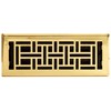 Décor Grates Bright Brass Plated Steel Register, 2mm, 4" X
