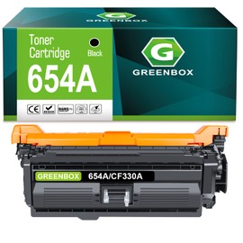 GREENBOX Remanufactured 654A High Yield Toner Cartridges Replacement for HP 654A 654X CF330A for Color Enterprise M680z M651n M651dn M651xh MFP M680f M680dn Printer (11,500 Pages, 1 Black)