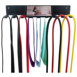 Venbytech for Multi-Purpose Storage Rack for Resistance Bands, Straps, Jump Ropes, Foam Rol...