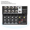Professional Audio Mixer, Portable 8‑Channel Input Stereo Audio Mixer Sound