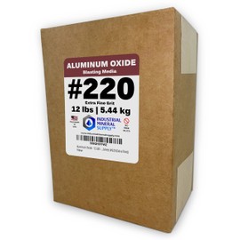 Aluminum Oxide - 12 LBS - Sand Blasting Abrasive Media for Sandblasters, Sandblast Guns and Blast Cabinets (#220 (Extra Fine))