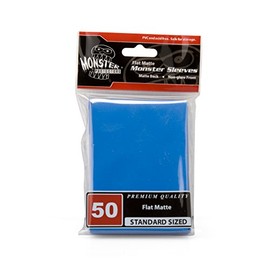 Monster Protectors Sleeves Sleeves - Standard MTG Size Flat Matte - Blue (Fits Magic and Standard Sized Gaming Cards)