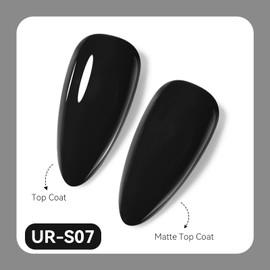 UR SUGAR Black Gel Nail Polish - 12ml (0.4 Fl Oz) All-in-One Step Gel Polish Soak Off LED/U V Lamp DIY Salon Manicure at Home Long Lasting Glossy Finish Home Nail Salon Gift for Women & Girls