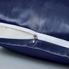 HommxJF Navy Blue Satin Pillowcases with Zipper （20x26）,Standard Size Pillowcases