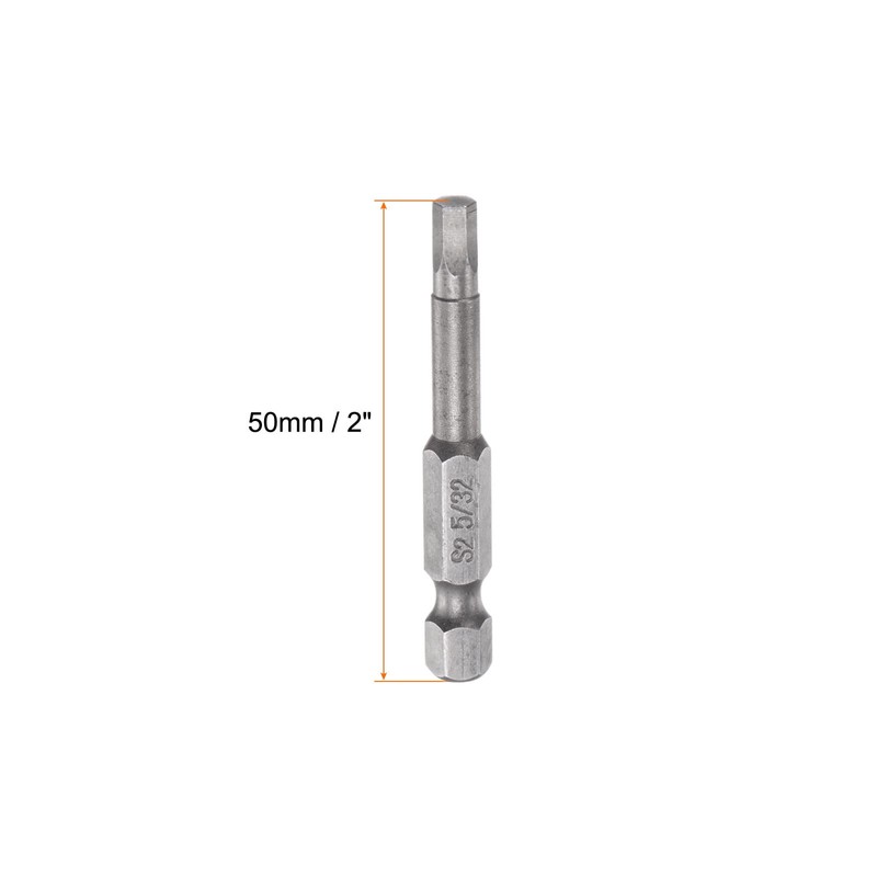 HARFINGTON 5pcs 5/32" Hex Screwdriver Bit SAE 1/4" Hex Shank