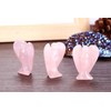 CrystalTears Natural Rose Quartz Crystal Pocket Guardian Angel, 1.5" Reiki