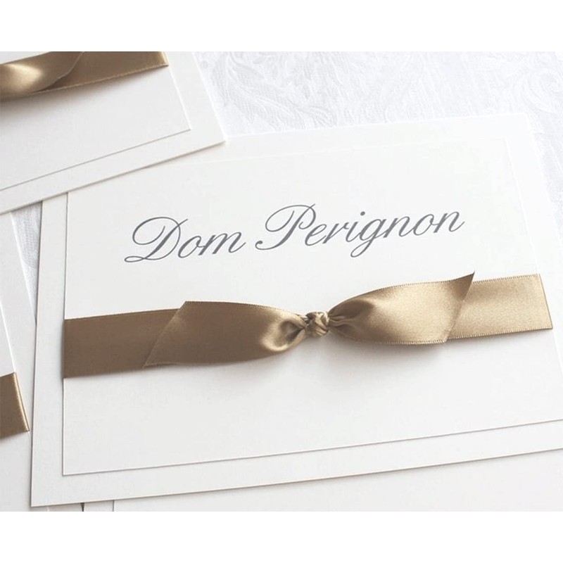 Champagne Gold Satin Ribbon 1 inch x 25 Yards, Fabric