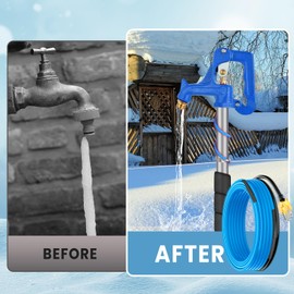 120V Heat Tape with Thermostat for Pipe Freeze Protection, 24 Feet Heat Trace for Water Pipes, 5 W/Ft, Electric Self-regulating Pipe Heating Tape for Metal and Plastic Pipes SnulyHeet